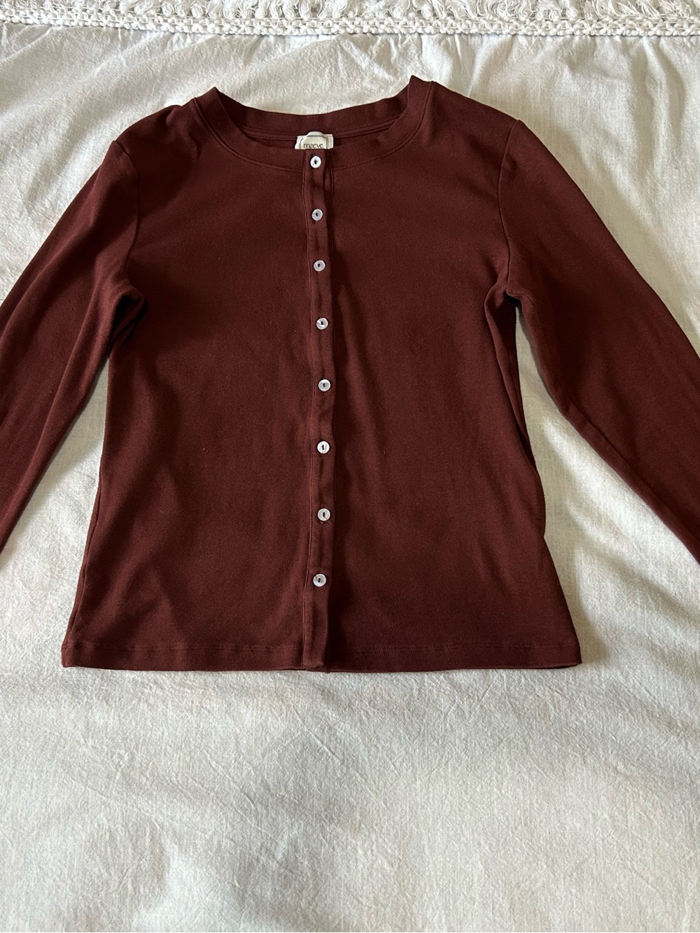 Maeve Long-Sleeve Button Top - M